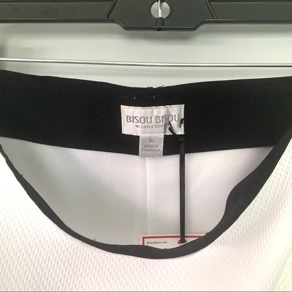 BISOU BISOU WHITE PENCIL SKIRT SIZE LARGE - Picture 4 of 8